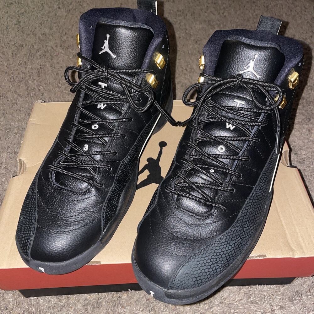 Jordan XII 12 Retro 10.5 Black White Gold EXCELLENT CONDITION